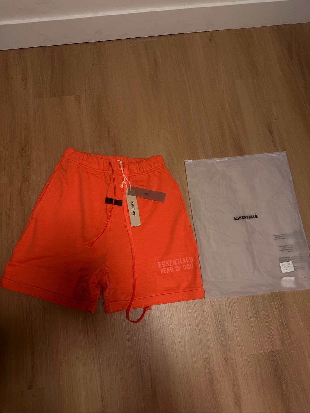 Essentials Men’s Orange Athletic Sweat Shorts